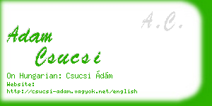 adam csucsi business card